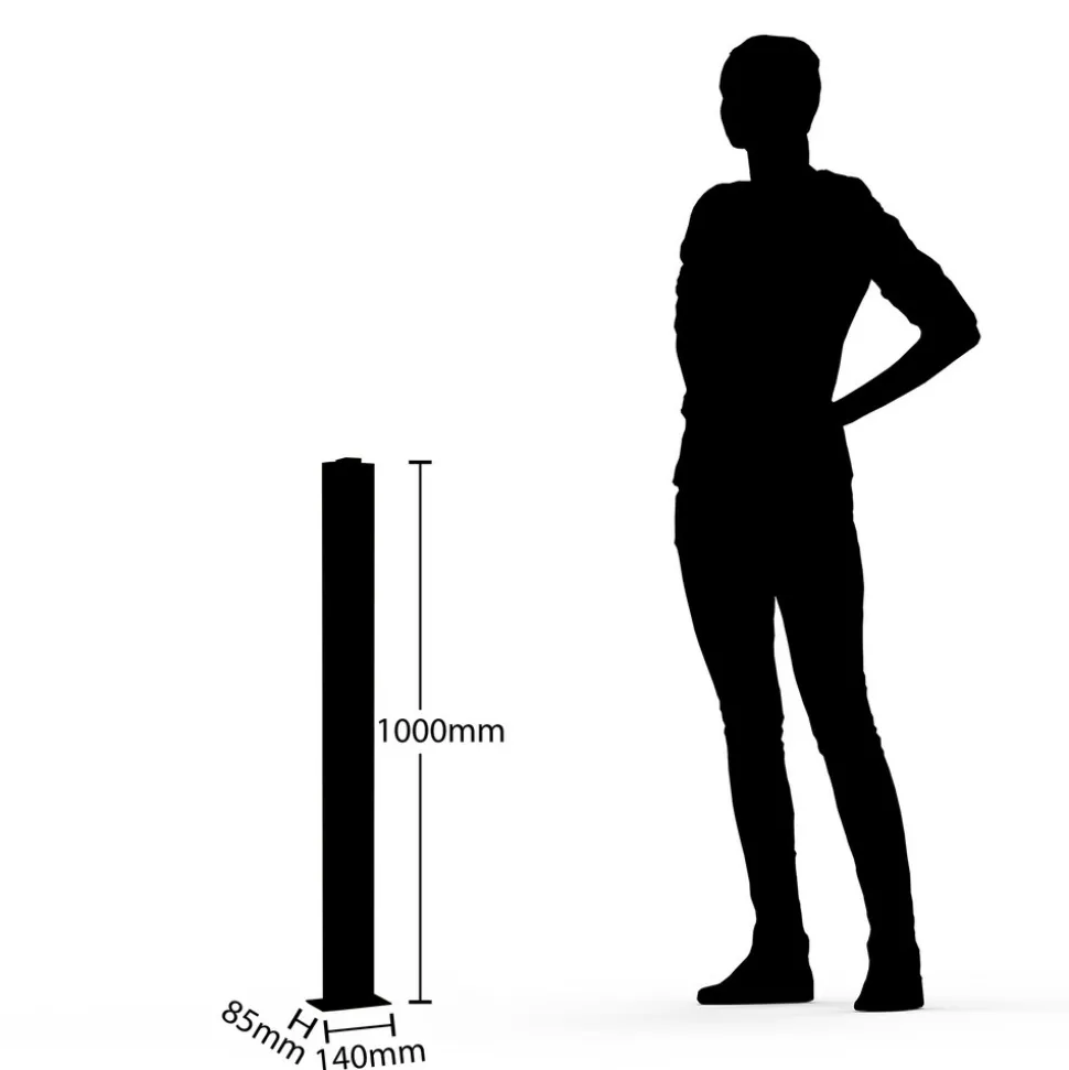 Lucande Virgalia LED-veilampe, bevegelsessensor, 100 cm, IP54