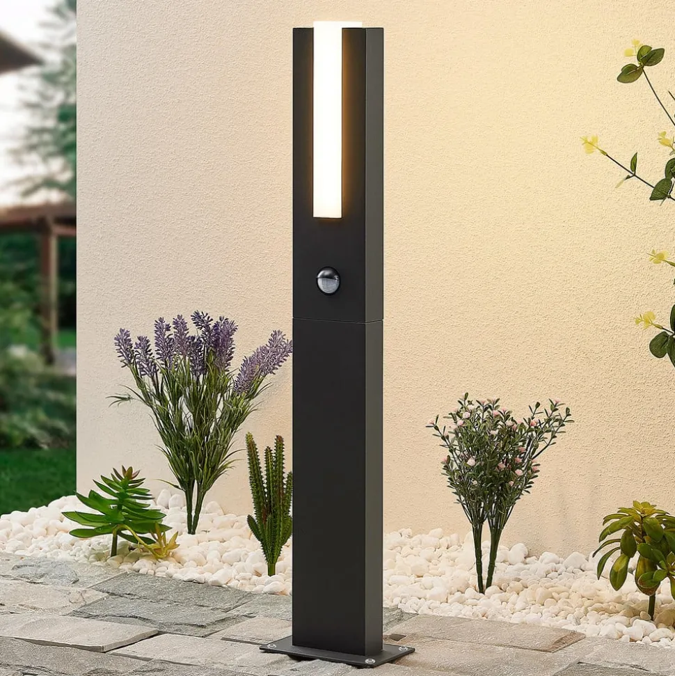 Lucande Virgalia LED-veilampe, bevegelsessensor, 65 cm, IP54