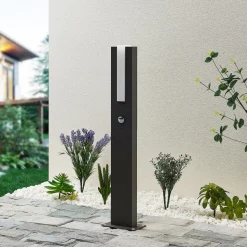 Lucande Virgalia LED-veilampe, bevegelsessensor, 65 cm, IP54