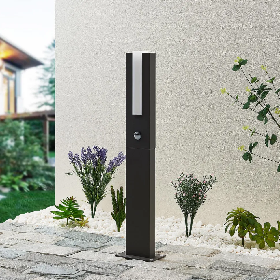 Lucande Virgalia LED-veilampe, bevegelsessensor, 65 cm, IP54