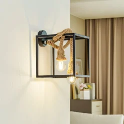 Lucande Vlados vegglampe, bur, 29 cm