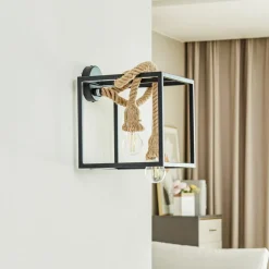 Lucande Vlados vegglampe, bur, 29 cm