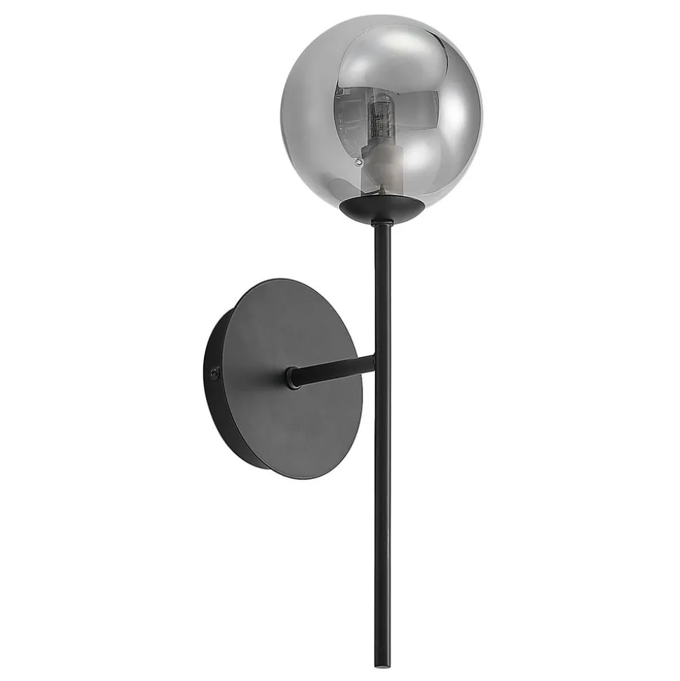 Lucande Wynona vegglampe, 1 lyskilde, svart