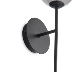 Lucande Wynona vegglampe, 1 lyskilde, svart