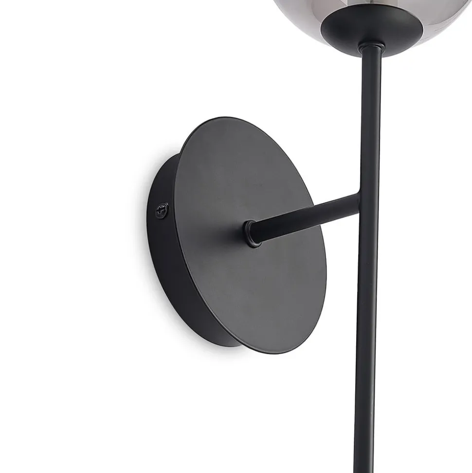 Lucande Wynona vegglampe, 1 lyskilde, svart