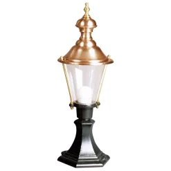 Luuk sokkellampe, svart/kobber, høyde 56 cm