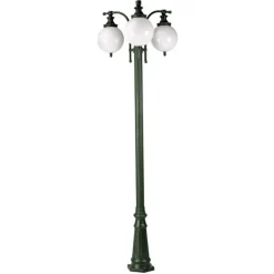 Lyktestolpe Madeira 3 lyskilder mørkegrønn
