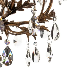 Lysekrone Botte i metall med 5 lyskilder, bronse