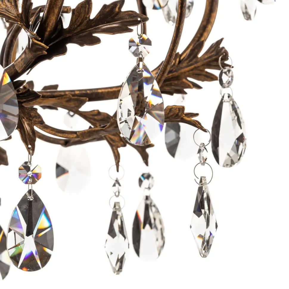 Lysekrone Botte i metall med 5 lyskilder, bronse