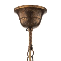 Lysekrone Botte i metall med 5 lyskilder, bronse