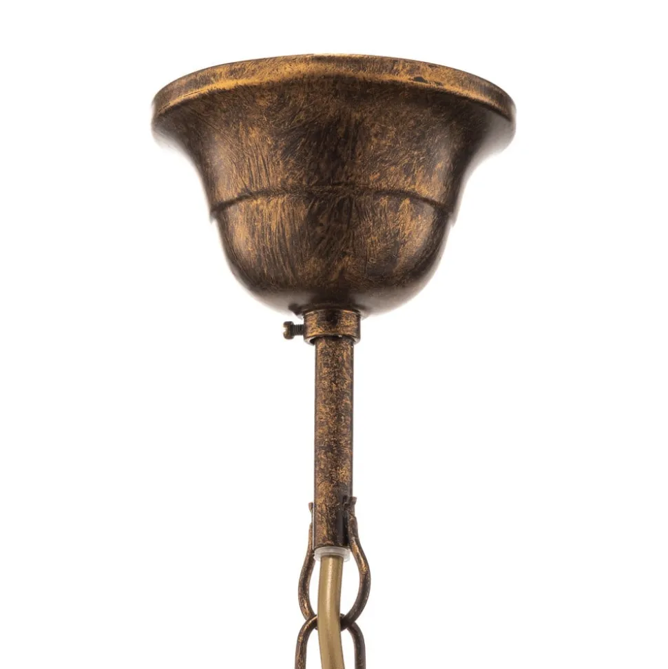 Lysekrone Botte i metall med 5 lyskilder, bronse