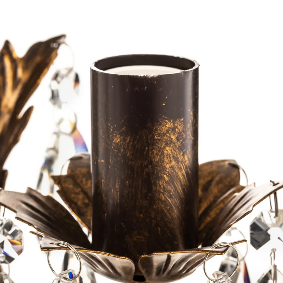 Lysekrone Botte i metall med 5 lyskilder, bronse