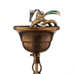 Lysekrone Botte i metall med 5 lyskilder, bronse