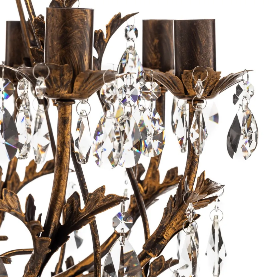 Lysekrone Botte i metall med 8 lyskilder, bronse