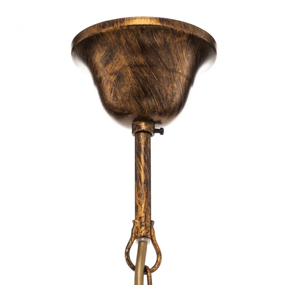 Lysekrone Botte i metall med 8 lyskilder, bronse