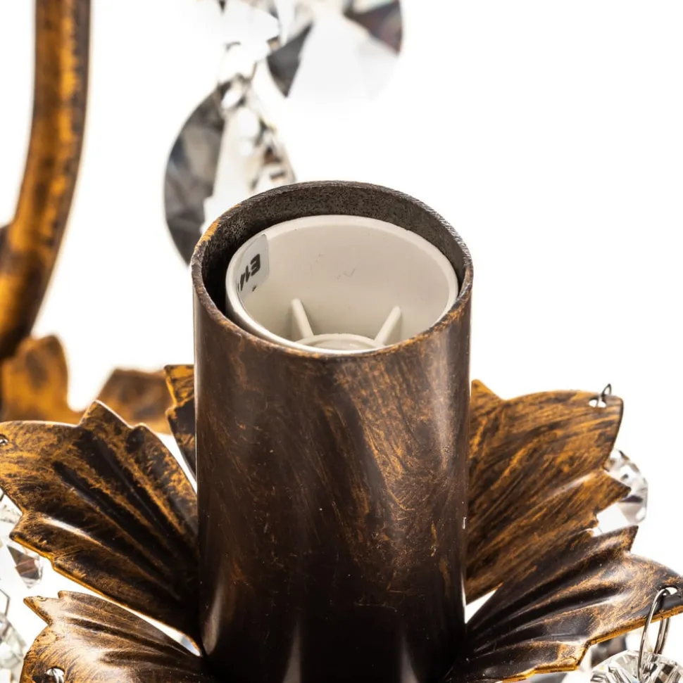 Lysekrone Botte i metall med 8 lyskilder, bronse