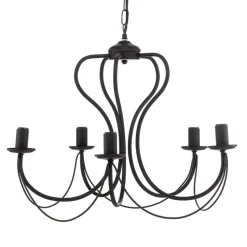 Lysekrone Candela, svart, 5 lyskilder