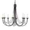 Lysekrone Carisbrooke, svart, 8 lyskilder