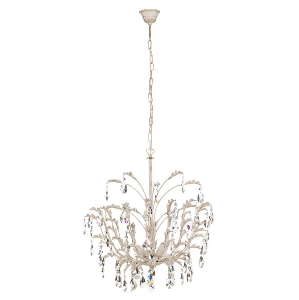 Lysekrone Cesta, 5 lyskilder med krystaller