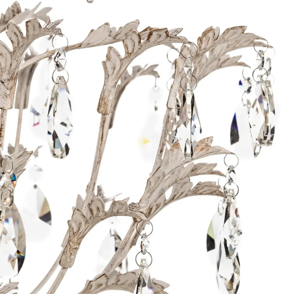 Lysekrone Cesta, 5 lyskilder med krystaller