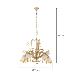 Lysekrone Elena i florentinsk stil med 5 lyskilder