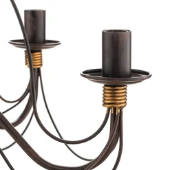 Lysekrone Fiamma Marrone 5 lyskilder uten skjerm