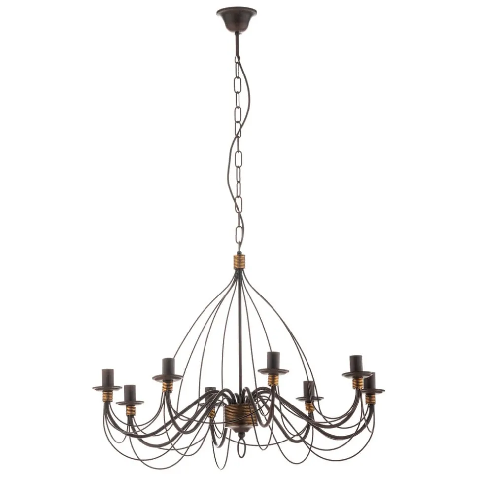 Lysekrone Fiamma Marrone 8 lyskilder uten skjerm