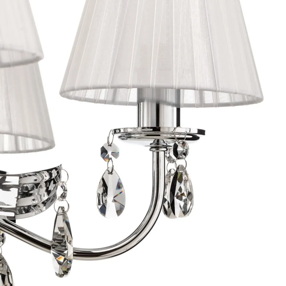 Lysekrone Jacqueline, 6 lyskilder, hvit