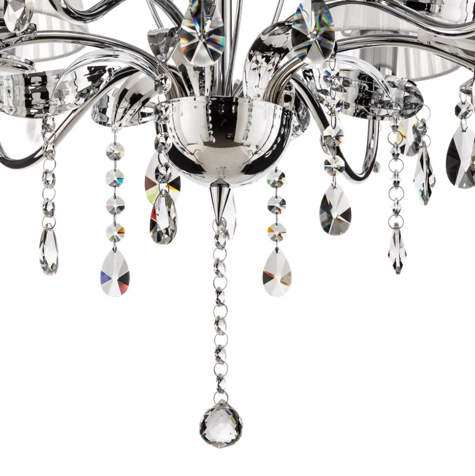 Lysekrone Jacqueline, 6 lyskilder, hvit