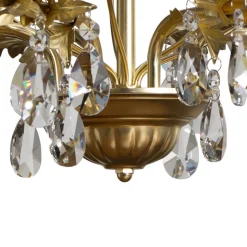 Lysekrone Karen 8 lyskilder gull/svart