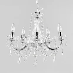 Lysekrone Marie Therese, krom, 5 lyskilder