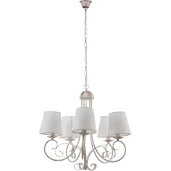 Lysekrone Pompei, med skjerm, hvit antikk