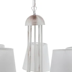 Lysekrone Pompei, med skjerm, hvit antikk