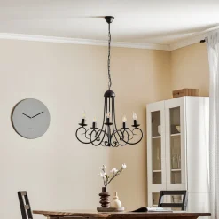 Lysekrone Pompei, uten skjerm, svart