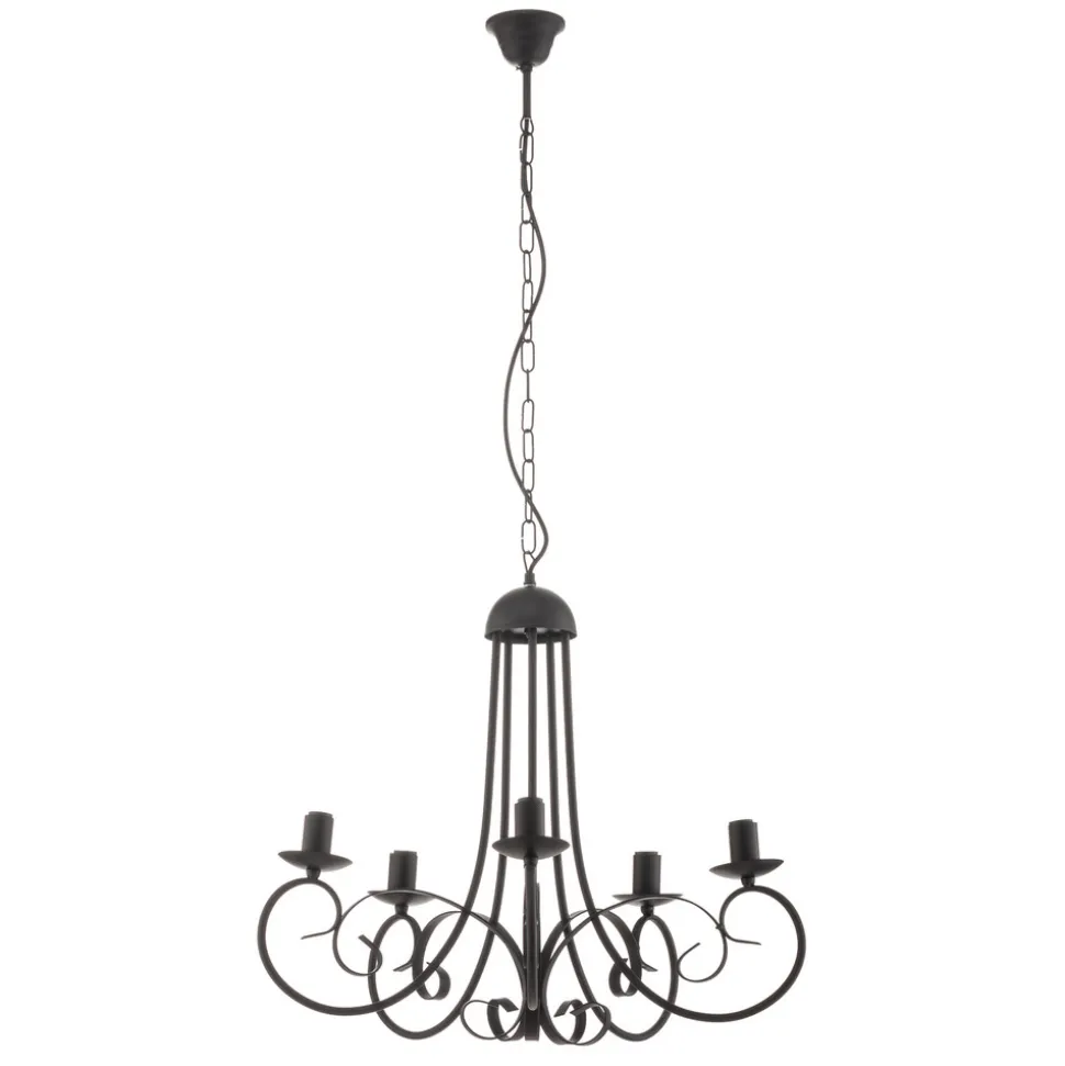 Lysekrone Pompei, uten skjerm, svart