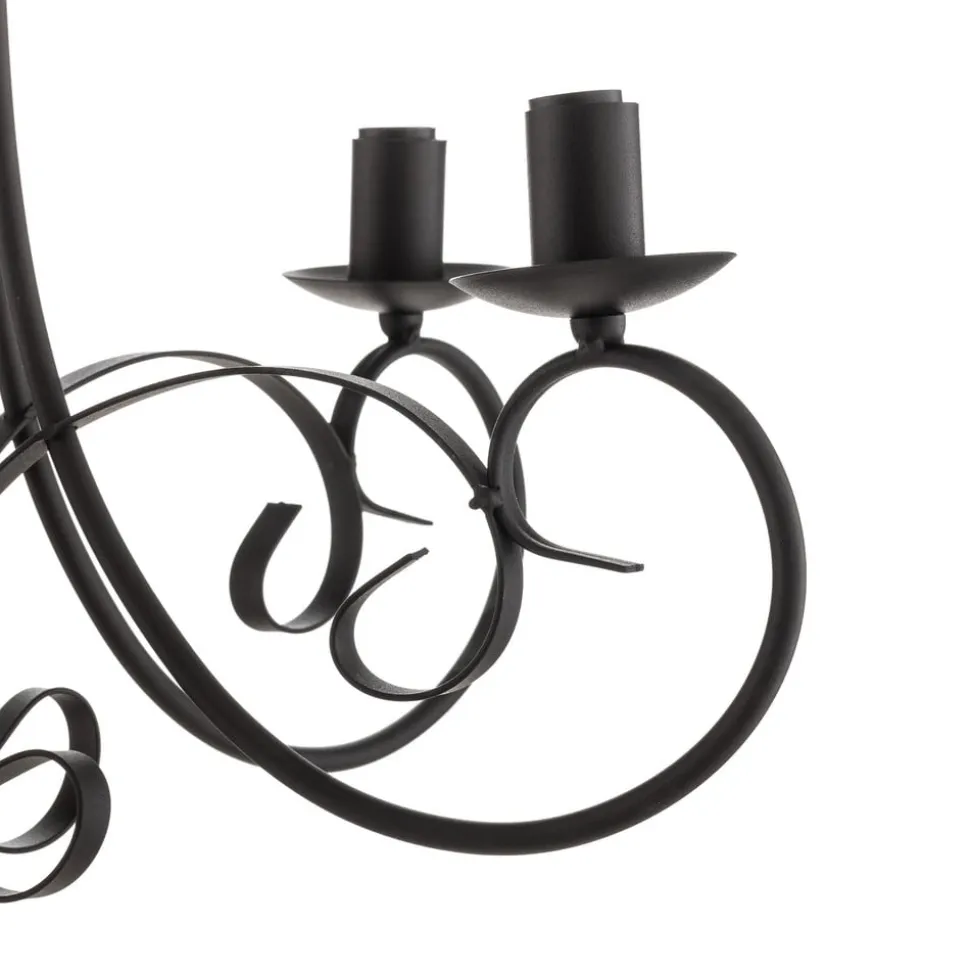 Lysekrone Pompei, uten skjerm, svart