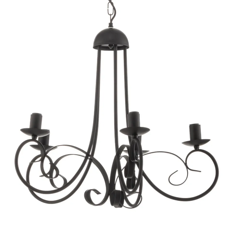 Lysekrone Pompei, uten skjerm, svart