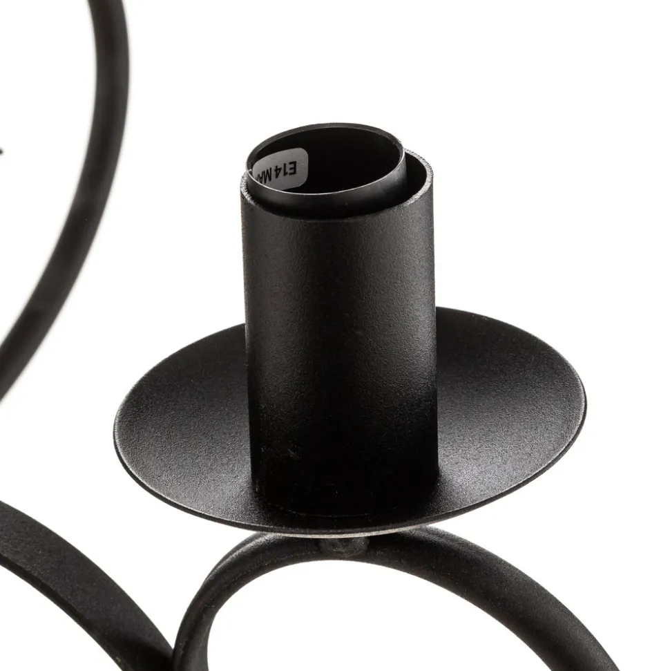 Lysekrone Pompei, uten skjerm, svart