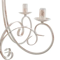 Lysekrone Pompei, uten skjerm, hvit antikk