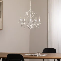 Lysekrone Teresa, elfenbein 5 lyskilder