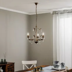 Lysekrone Teresa med krystaller, 3 lyskilder