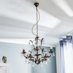 Lysekrone Teresa med krystaller, 5 lyskilder