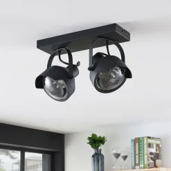 Lyskaster-spot Henega i svart, 2 lyskilder