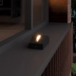 Marka LED-utelampe, mørkegrå aluminium