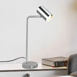 Marley bordlampe, nikkel, høyde 45 cm, metall