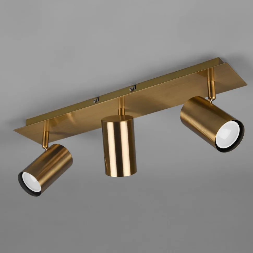 Marley downlight, antikk messing, 3 lyskilder