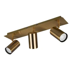 Marley downlight, antikk messing, 3 lyskilder