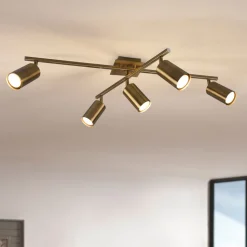 Marley downlight, antikk messing, 5 lyskilder