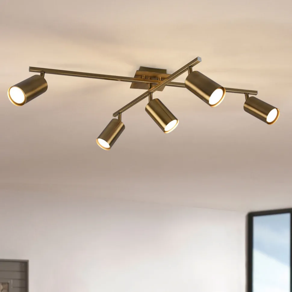 Marley downlight, antikk messing, 5 lyskilder