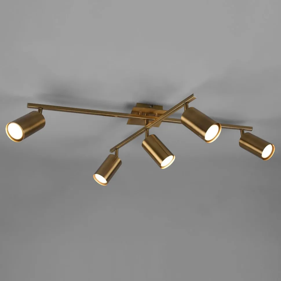 Marley downlight, antikk messing, 5 lyskilder